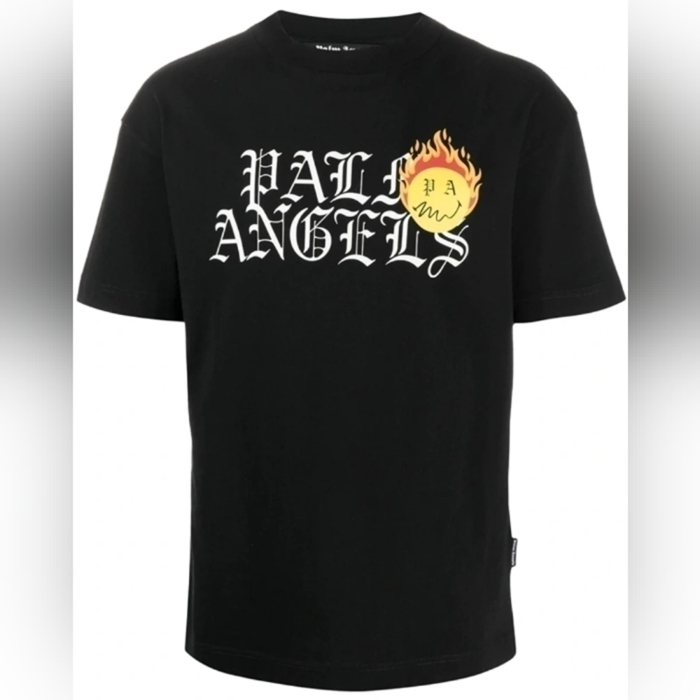 PALM Angels Smiley Edition Burning Head T shirt top